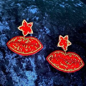 Red Lip Earrings!! 💋💋💋